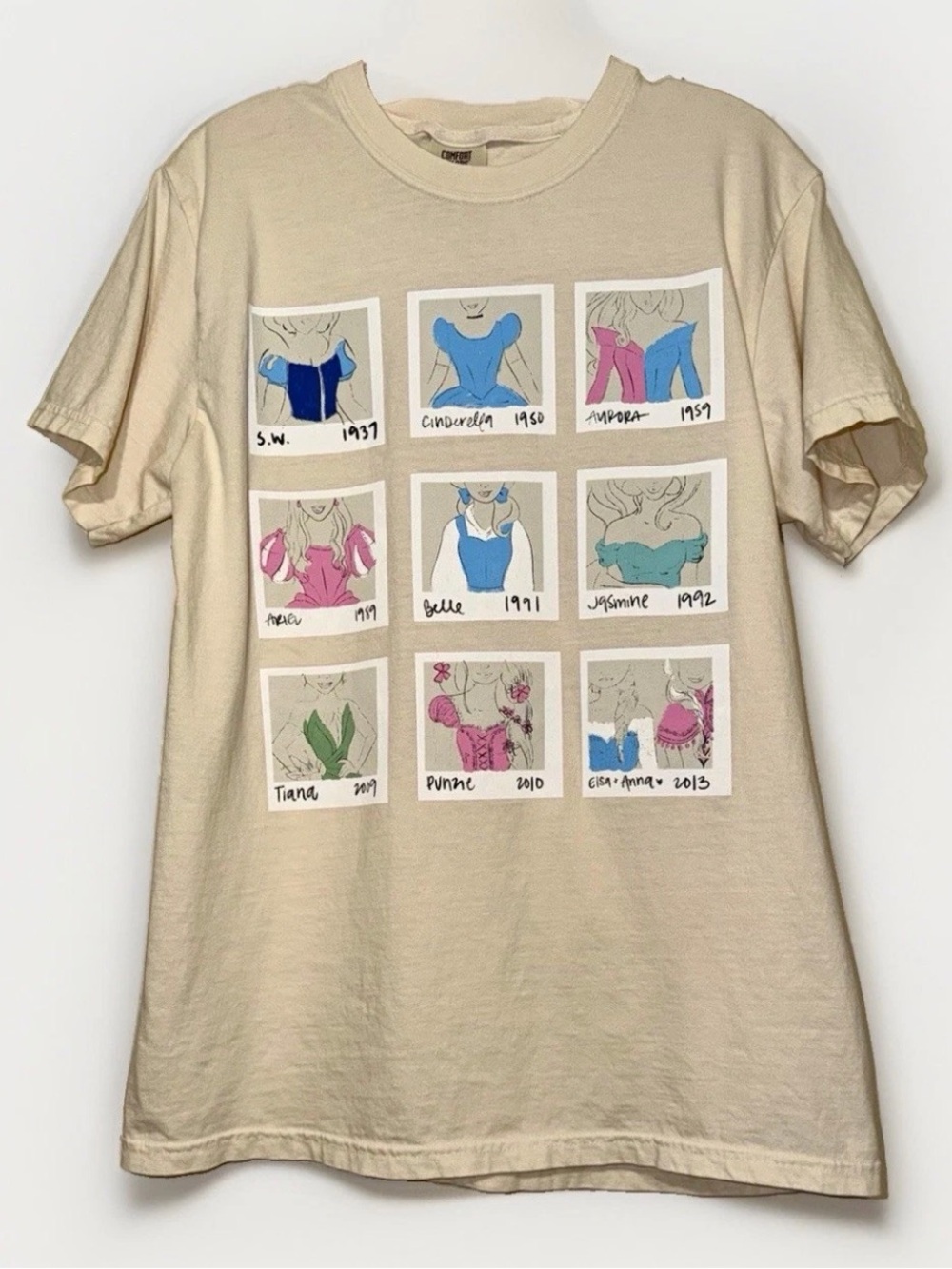 Makers of Magic & Wishes Princess Tee Women's Size M Comfort Colors Beige Shirt